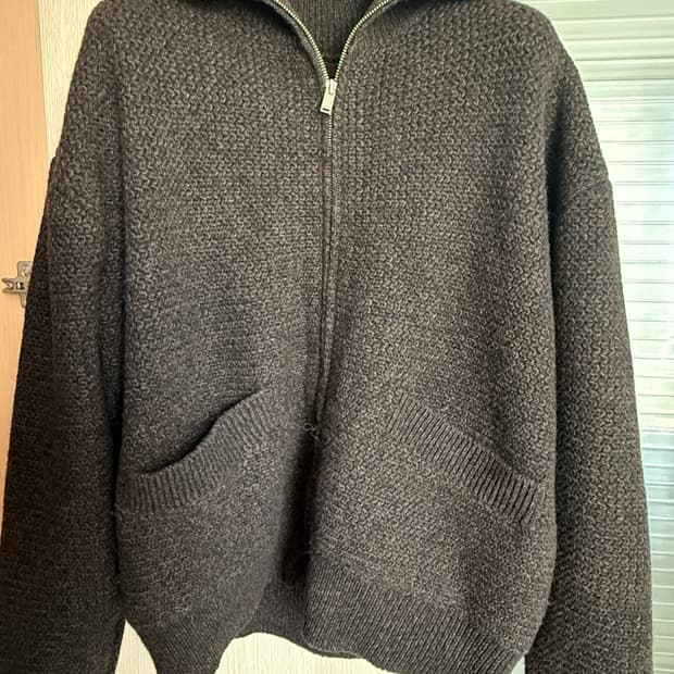 eql 에센셜 헤비웨이트 니트집업 점퍼