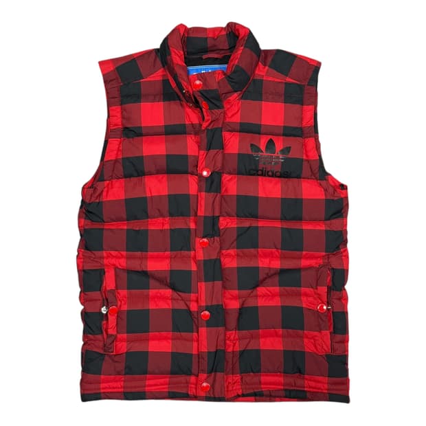 ✨ (바배) 아디다스 오리지널 패디드 체크 조끼 패딩 