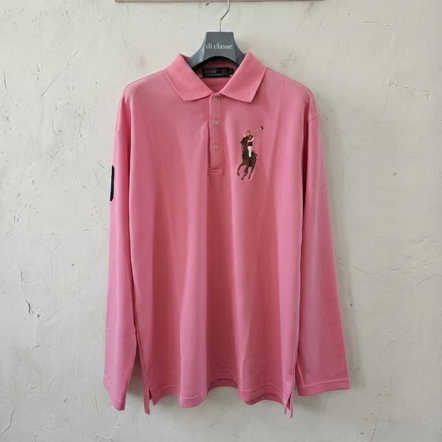 폴로 랄프로렌 핑크 긴팔 카라티 XXL