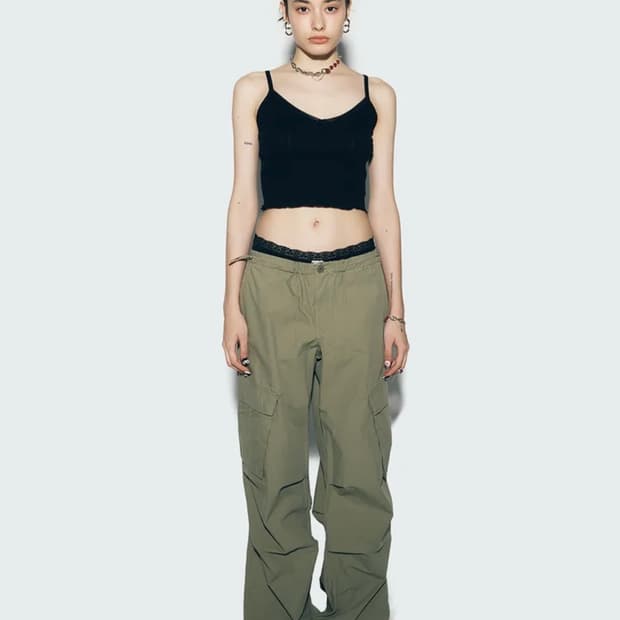 애즈이프캘리 카고팬츠 카키