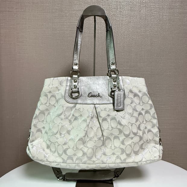 코치 Y2k 실버 펄 갸루 숄더(투웨이 상태굿)