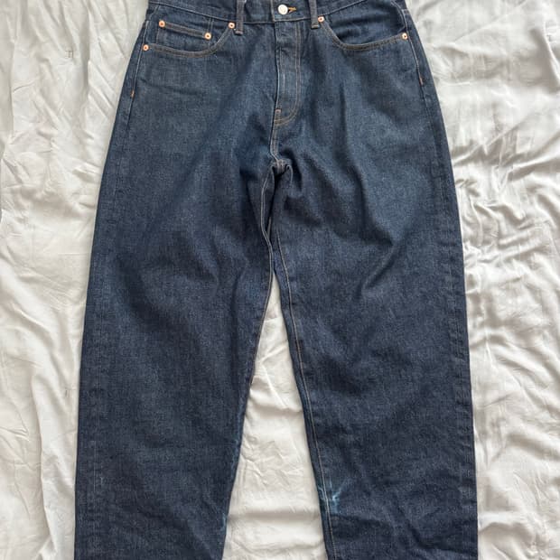 슈프림 배기진 32 셀비지 인디고