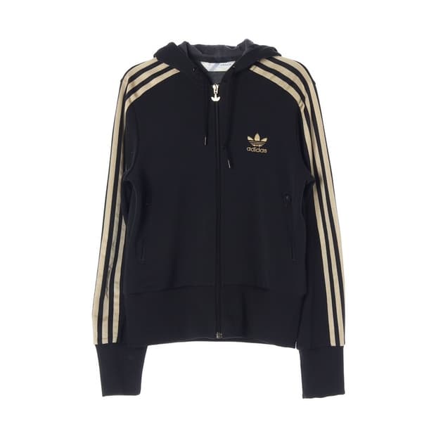 아디다스 오리지널 불꽃로고 검금 후드 져지 M