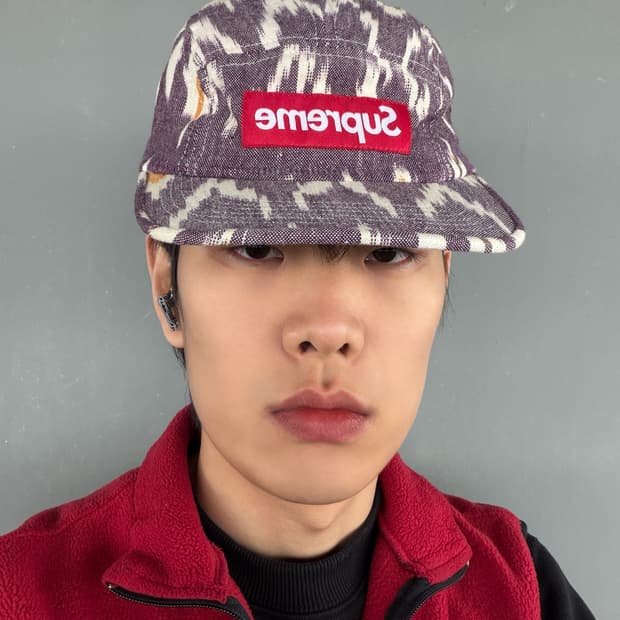 슈프림 Made in U.S.A 12SS IKAT 캠프캡