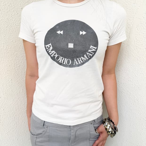 Emporio Armani reflective music tee