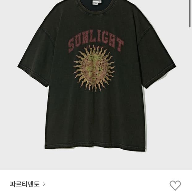 (미개봉 세제품) 파르티멘토 티셔츠 L