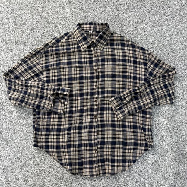 실측확인 KNOCK 체크 셔츠 남방 0310J