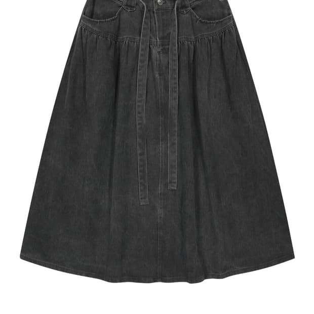 Coyseio puffy cotton skirt charcoal - 2