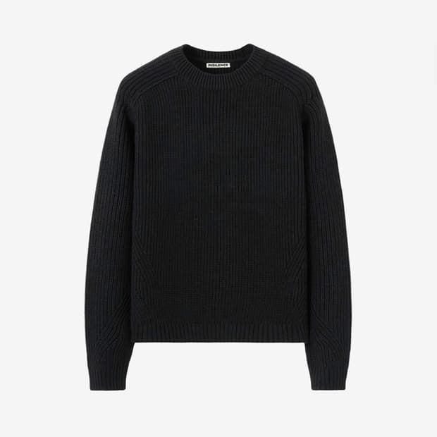 인사일런스 볼드 리브 니트 BLACK L사이즈