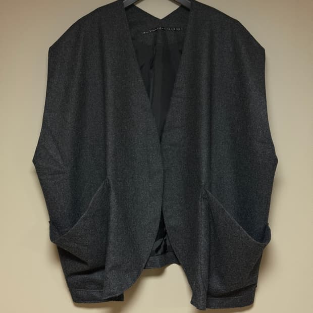 wool vest with oversized pocket