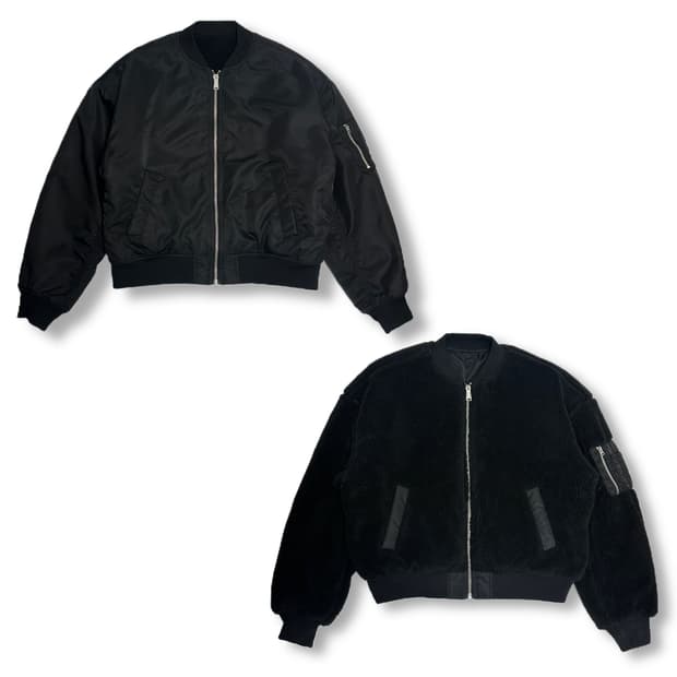 무신사스탠다드 오버사이즈 리버서블 플리스 ma-1 보머자켓