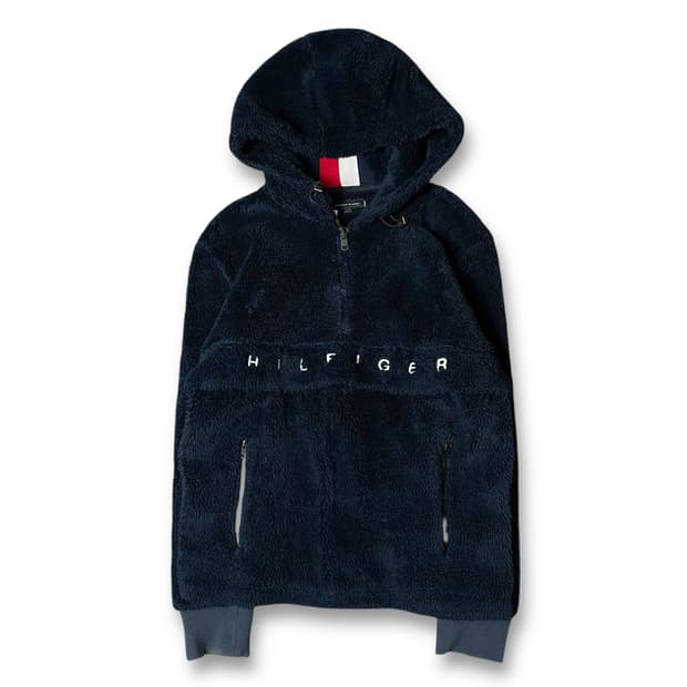 타미힐피거 네이비 아노락 플리스 하프 집업 M
