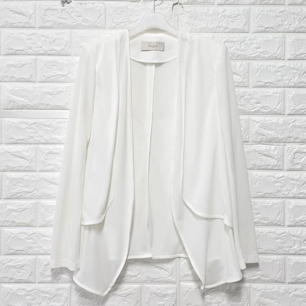 택포// 더 아이잗 흰색 여성 오픈 자켓 M