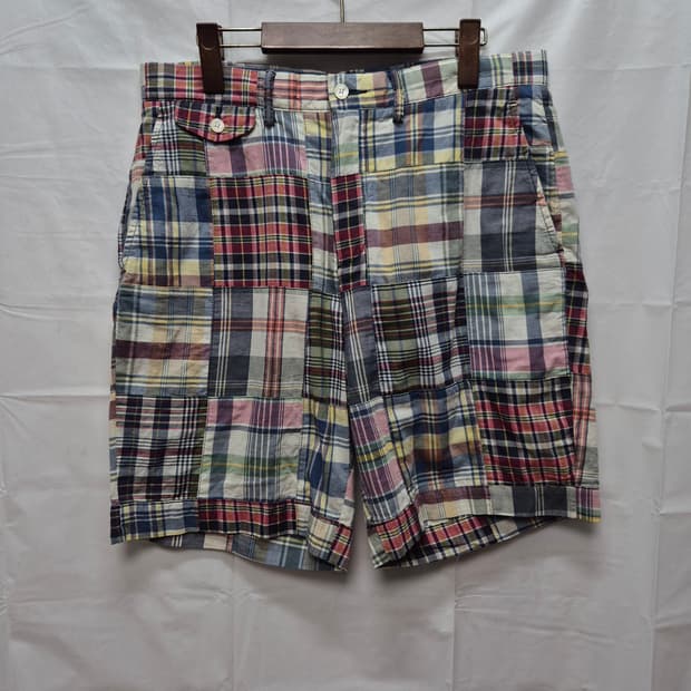 폴로 패치워크 하프팬츠 