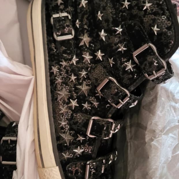 Ash 버티고 멀티코 버클 스타스터드 스니커즈 39