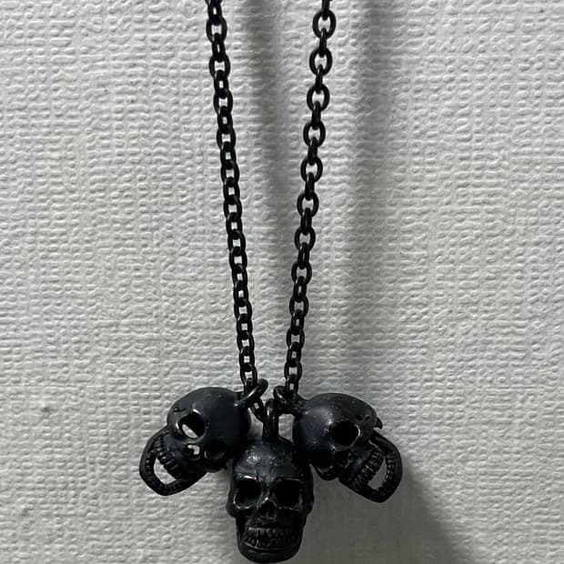 넘버나인 2006SS 스컬 목걸이