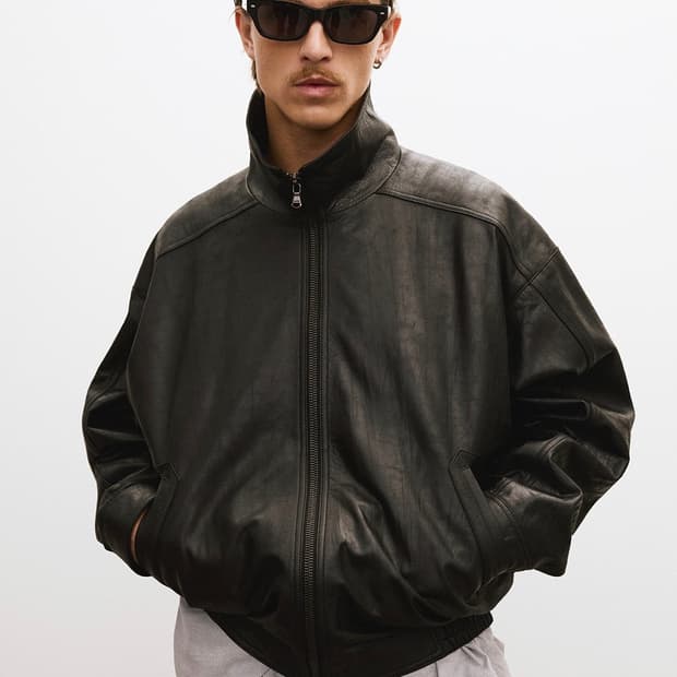 렉토 빈티지 크랙 이펙트 하이넥 레더 가죽 점퍼 L 로 XL 교환 구함