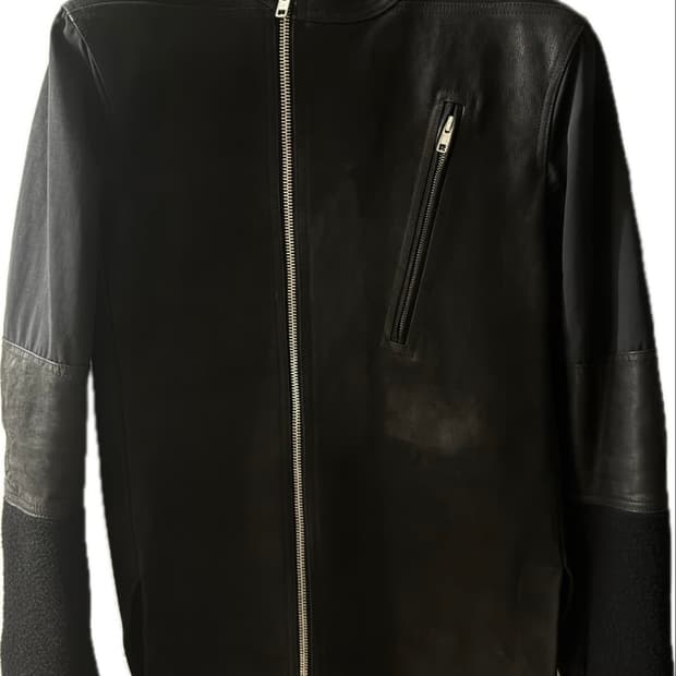 릭오웬스 레더 바이커자켓 48사이즈