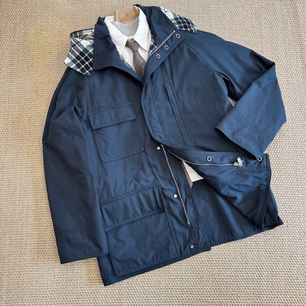 에르메스 최상급 케시미어 유틸리터리언 켄바스 필드 자켓 야상 코트