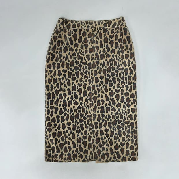 돌체앤가바나 정품 레오파드 베라펠레 가죽 스커트