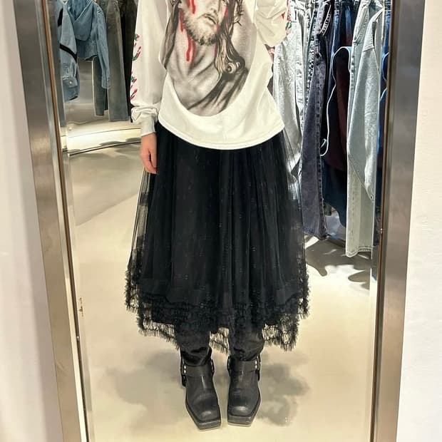 MOLLY GODDARD soft tulle skirt