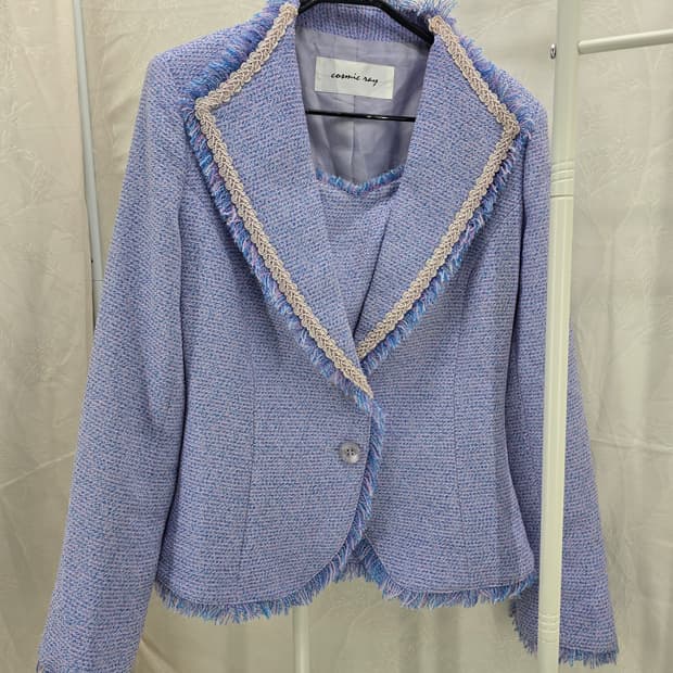 Cosmic Ray 라벤더 트위드 자켓