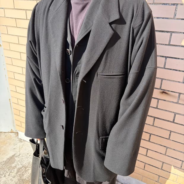 요지야마모토 푸르옴므 테일러드 롱 자켓