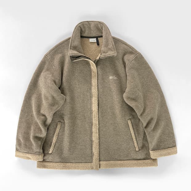 90s 빈티지 엘엘빈 쉐르파 라인 플리스 자켓