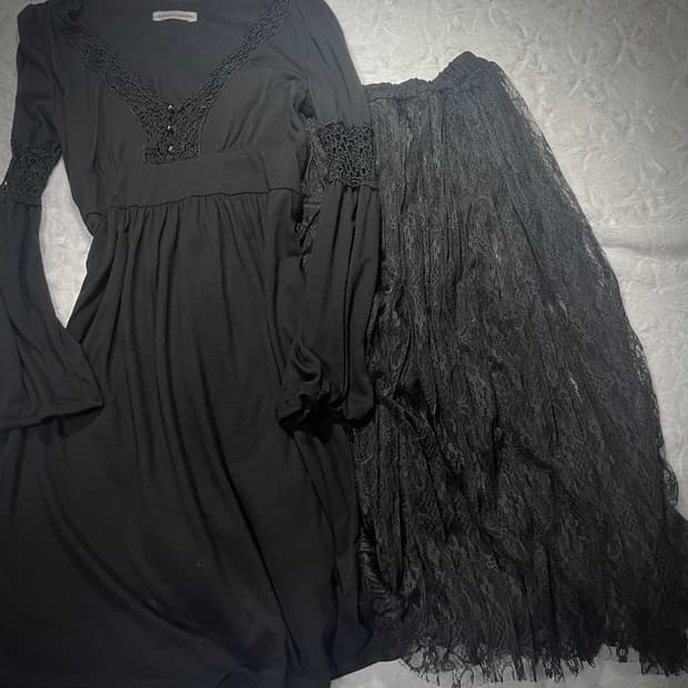 고딕 고스 원피스 코디 세트