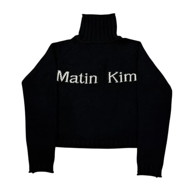 마뗑킴 스펠 포인트 니트집업 자켓 블랙 S