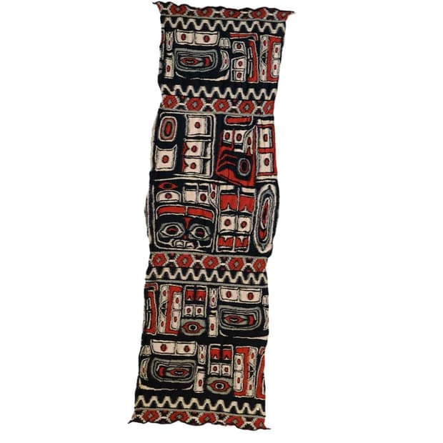 Kapital 펠티드 울 알래스카 레이븐 스카프 오렌지