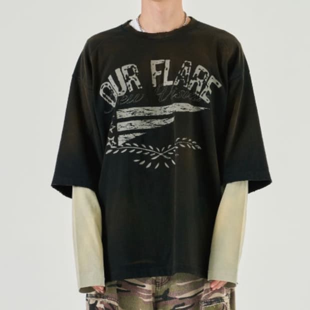 ETCE 레이어드 롱슬리브 티셔츠