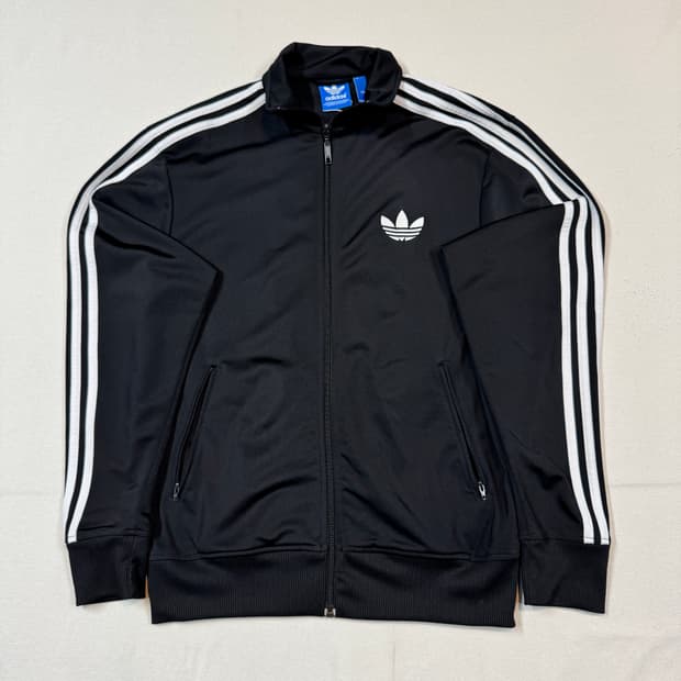 100) 아디다스 파이어버드 삼선 져지 트랙탑 집업 블랙 A1