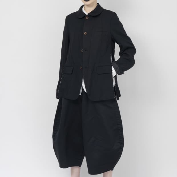 24ss 블랙 꼼데가르송 새틴 벌룬팬츠 xs