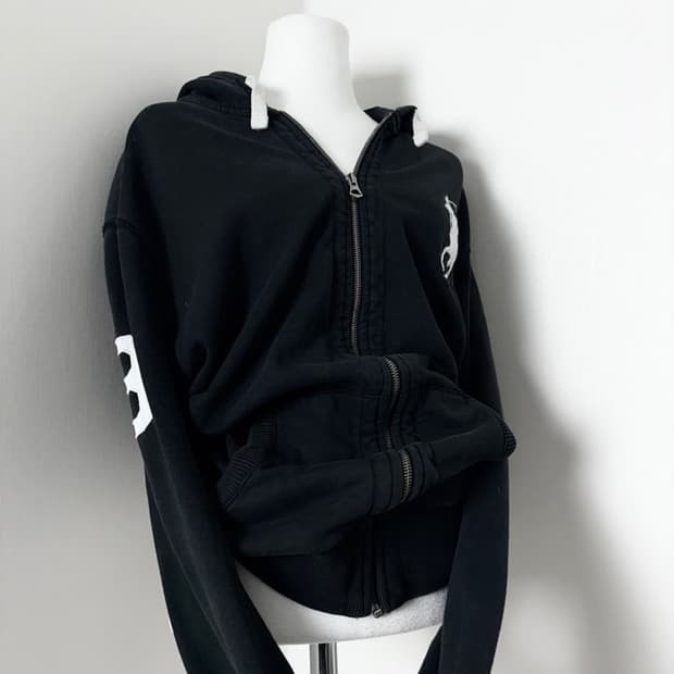 폴로 빅포니 블랙 후드집업