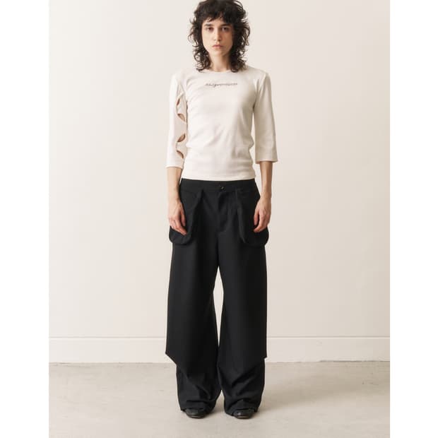 Odlyworkshop 3-Quarter Cutout Tee, Smog