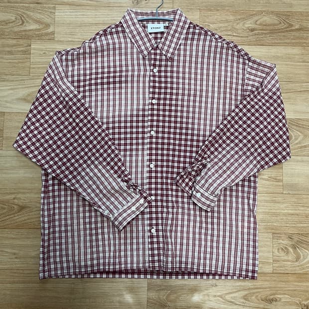 ETONZ 하브 워싱 빈티지 체크 셔츠 (RED) m