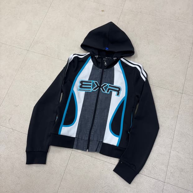 Exr y2k 배색 후드집업
