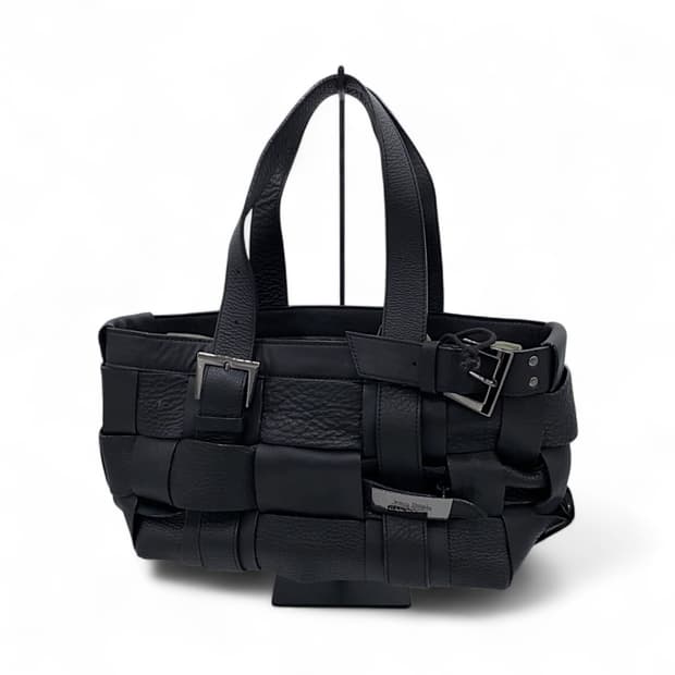 장폴고티에 소가죽 스퀘어 버클 토트백