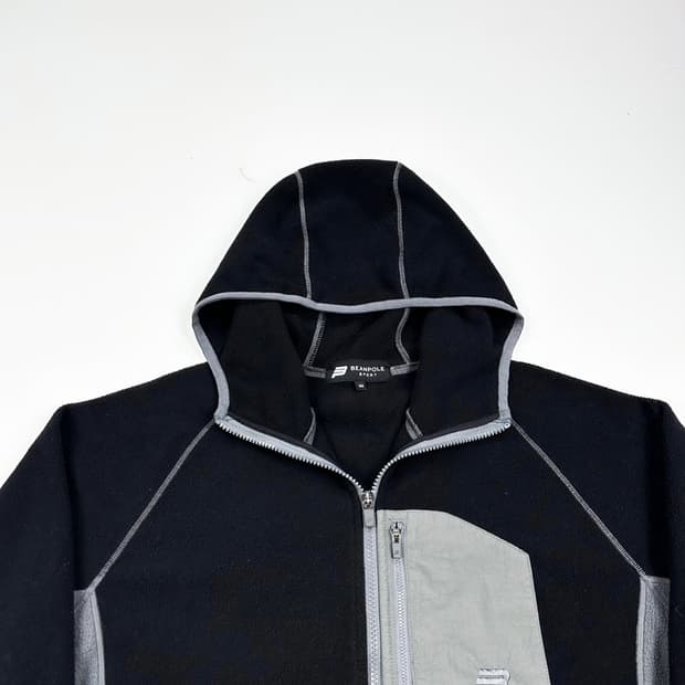 빈폴 스포츠 블랙 후리스 풀오버 후드집업 (L)