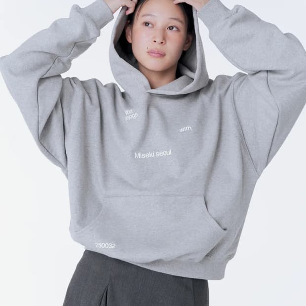 미세키서울 후드티 Von voyage sweat hoodie GREY