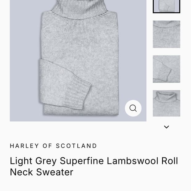 할리 오브 스코틀랜드 롤넥 스웨터 M사이즈