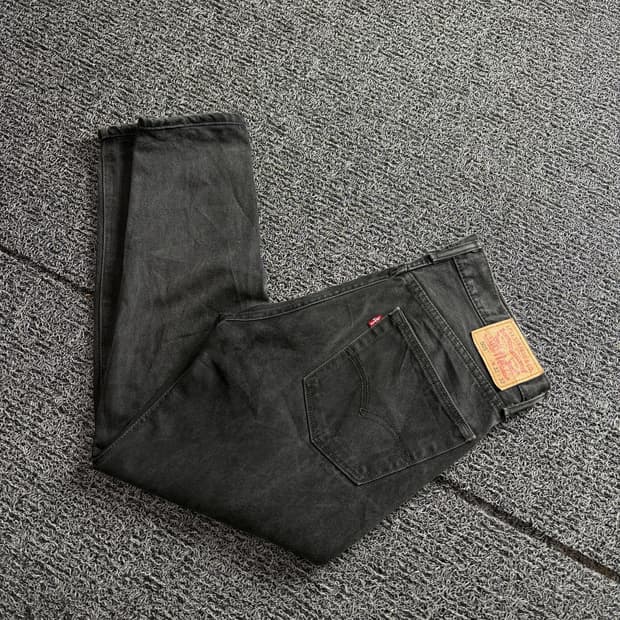 리바이스 505 레드탭 블랙 데님 팬츠 2799