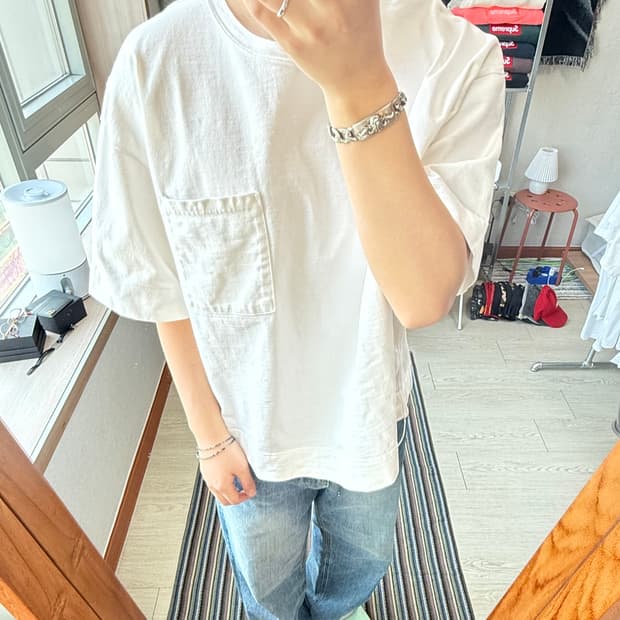 캐피탈 헤비 코튼 반팔 티셔츠