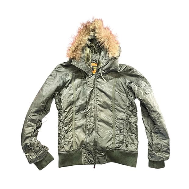 FUR TRIM NYLON PARKA