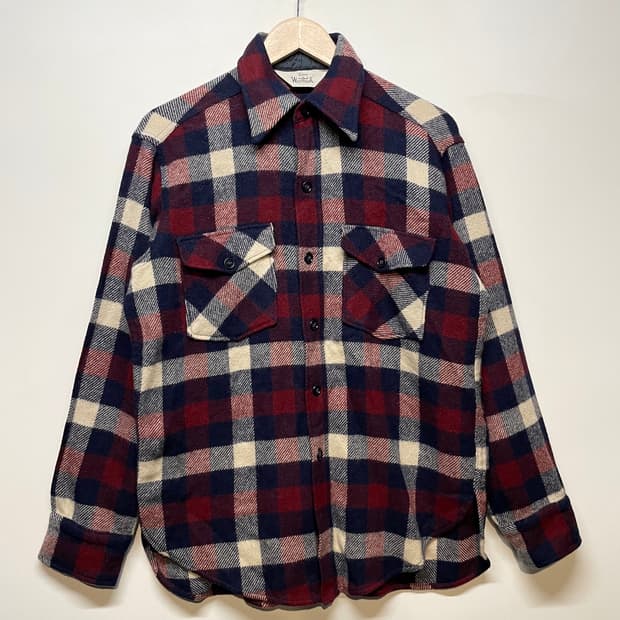 1990s 울리치 체크 플란넬 셔츠