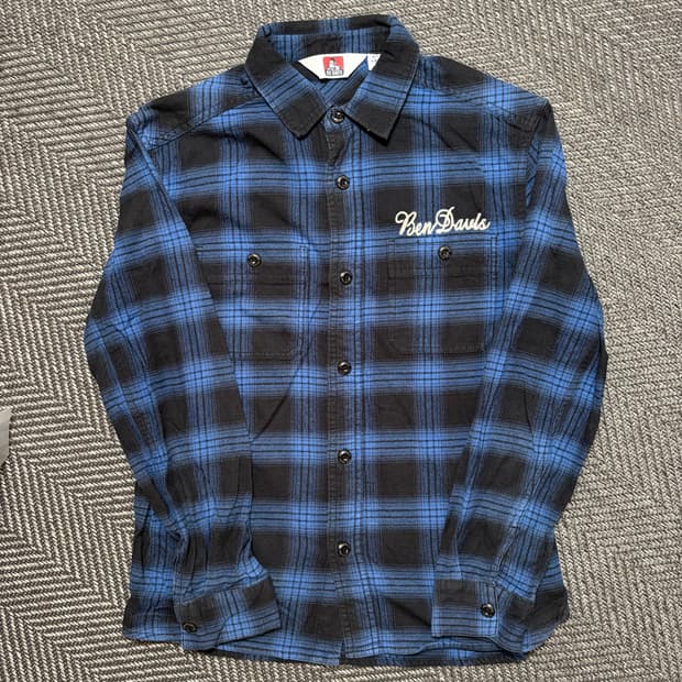 벤데이비스 블루블랙 체크 셔츠(M)