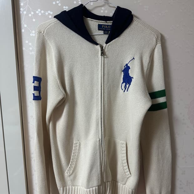 폴로 니트 후드집업