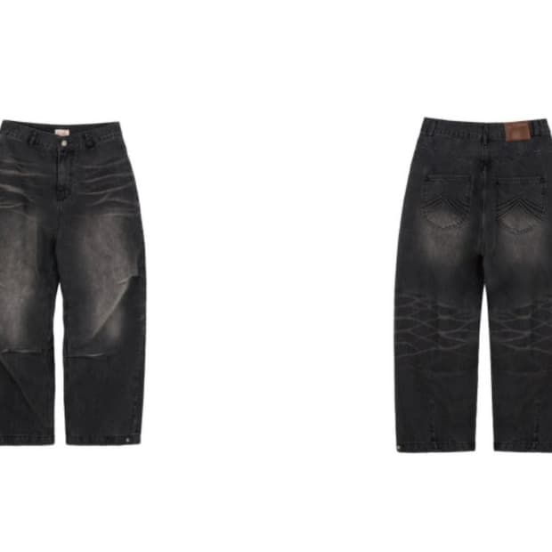 (중고/xl) etce 워시드 배기진 그레이 XL