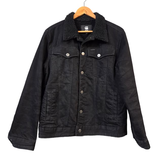 G-Star RAW 블랙 데님 쉐르파 자켓(M)디피용/택없음)